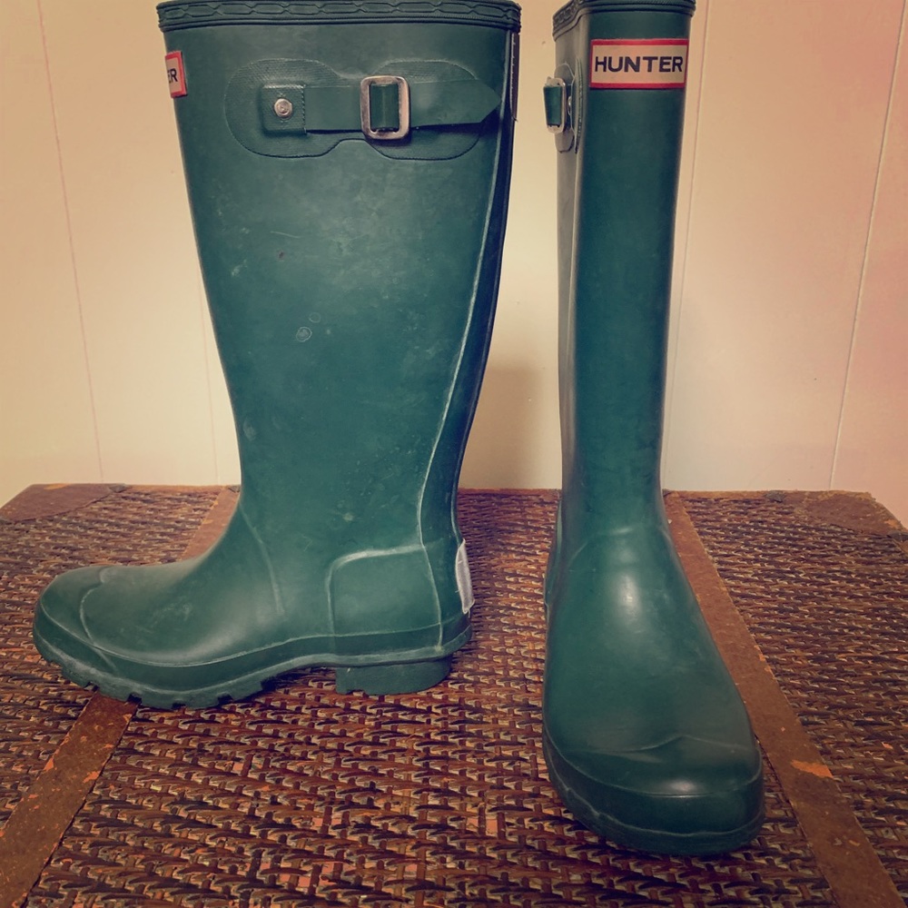 Green Hunter boots